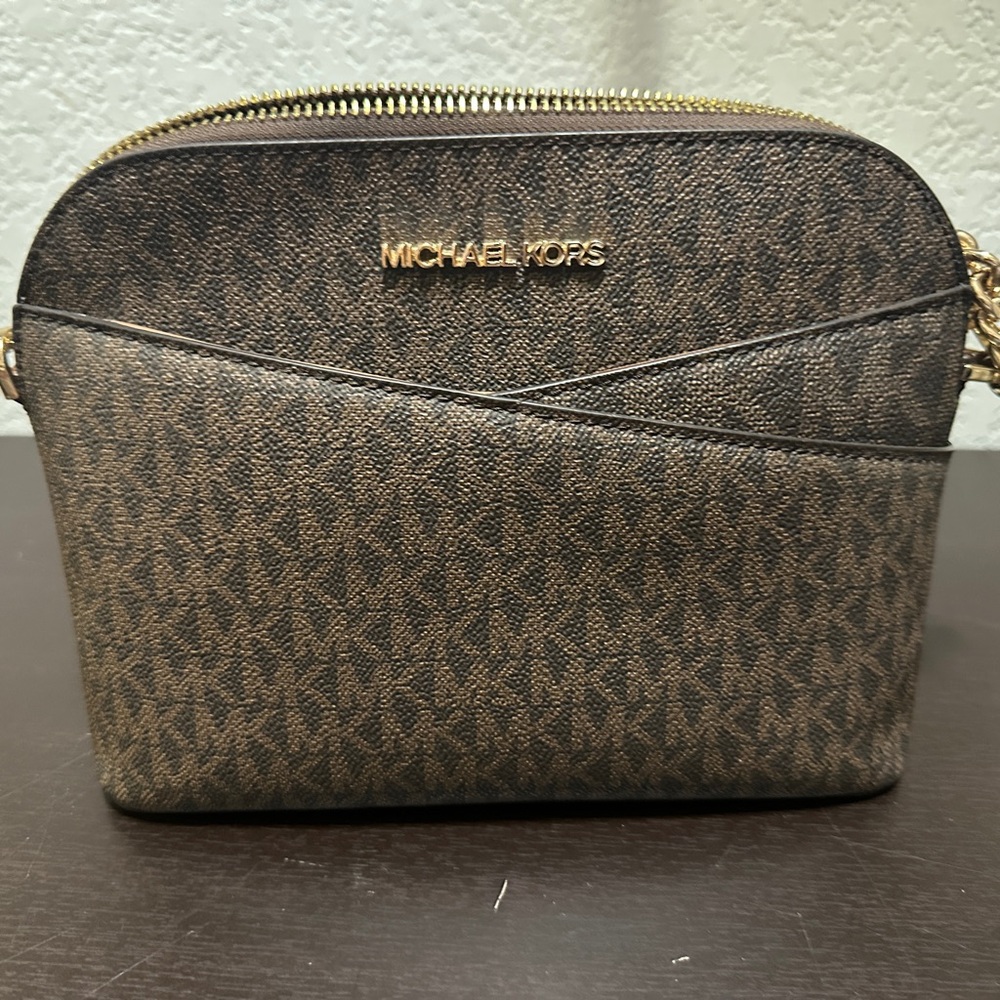 Michael Kors Signature Brown Crossbody Bag